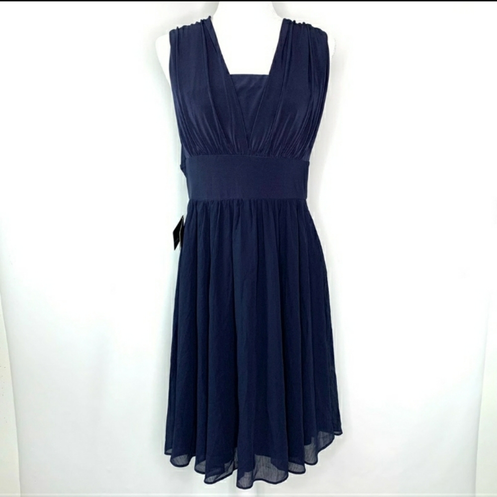 White House Black Market Navy Dress NOT NWT - Picture 6 of 9